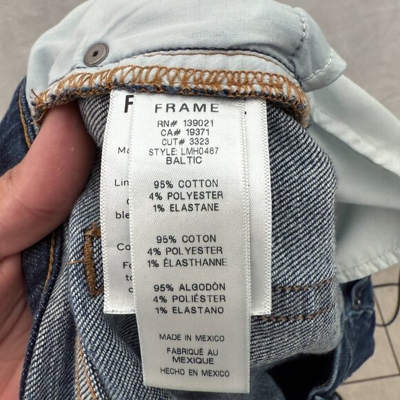 Frame Jeans Mens 34x32 Blue L'Homme Slim Stretch LMH0467 Baltic - Picture 4 of 13